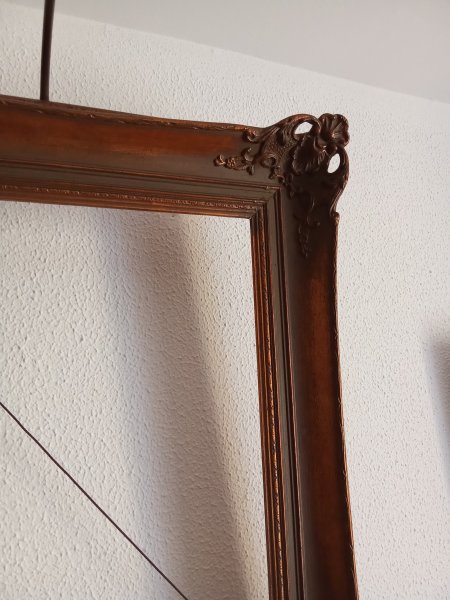 Großer Prunkrahmen Barockstil / Rokoko 130 x 110 cm - Holz mit Stuck-Applikationen
