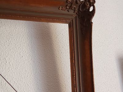 Großer Prunkrahmen Barockstil / Rokoko 130 x 110 cm - Holz mit Stuck-Applikationen