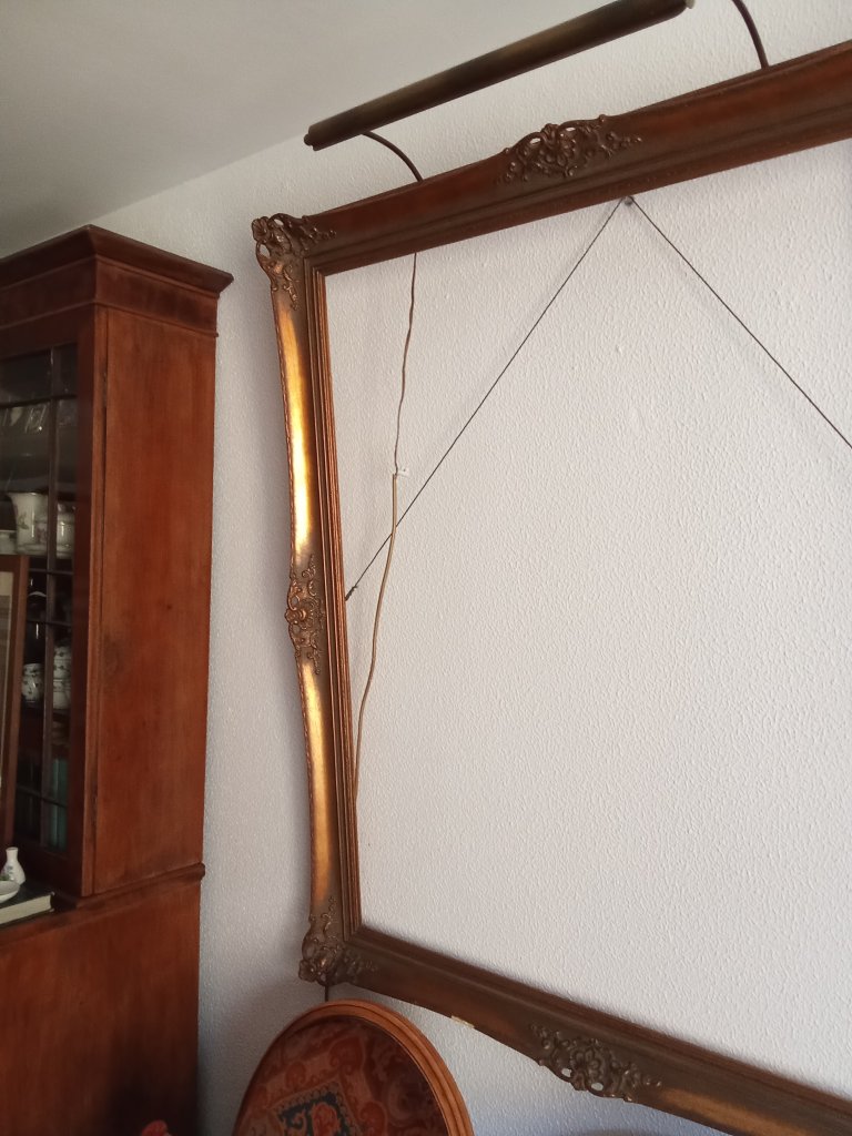 Großer Prunkrahmen Barockstil / Rokoko 130 x 110 cm - Holz mit Stuck-Applikationen