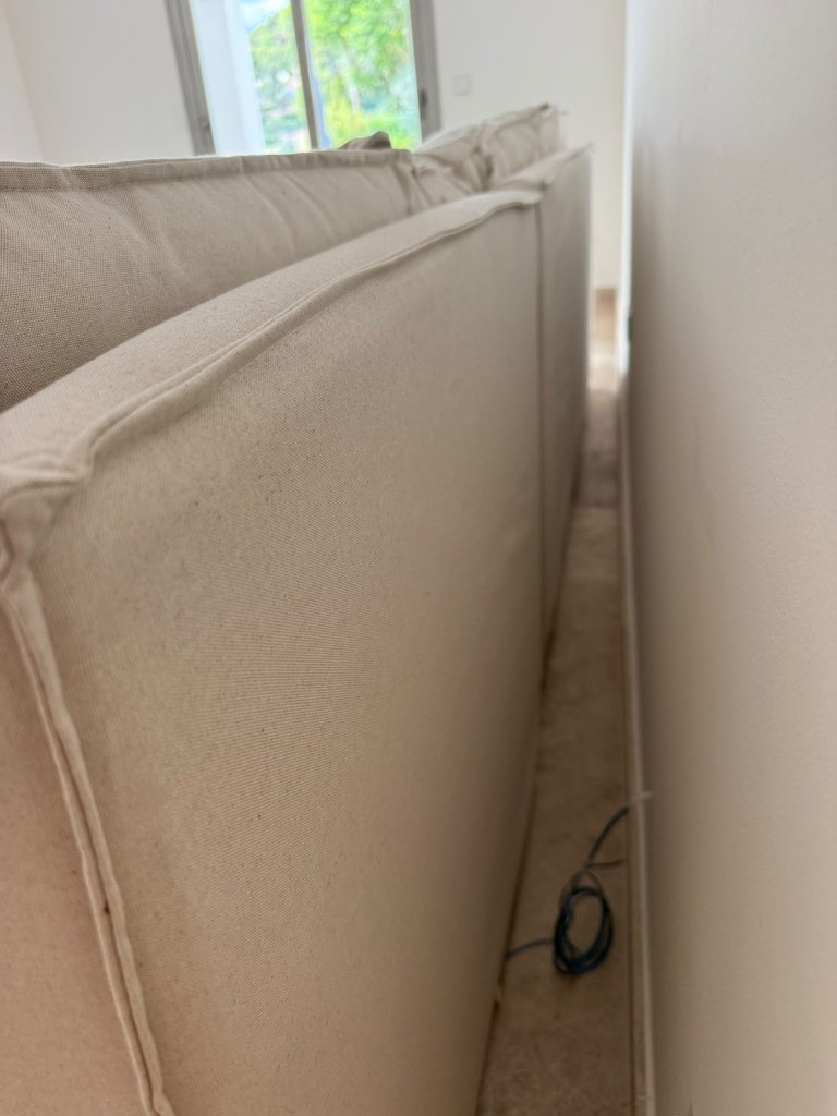 Sofá esquinero grande / sofá en L en beige, casi como nuevo