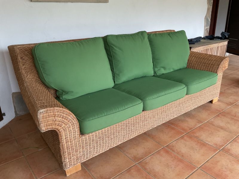 large outdoor settee.