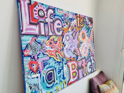Großes Pop Art Original "Life is a ..., 160 x 100 cm