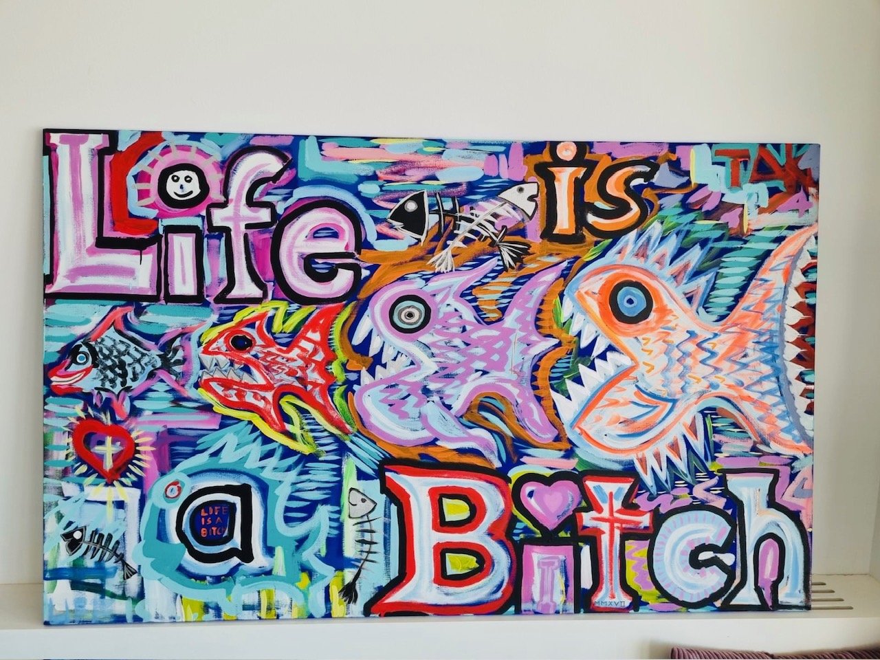 Großes Pop Art Original "Life is a ..., 160 x 100 cm