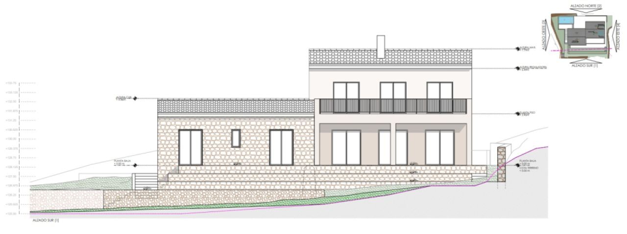 Land for sale with project in Son Macia.