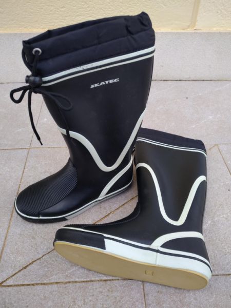 Gummistiefel von Seatec Gr. 38, neuwertig, nie getragen, blau weiß
