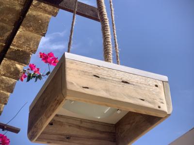 Hängelampe Deckenlampe Holz einzigartig Unikat Tischlampe E14