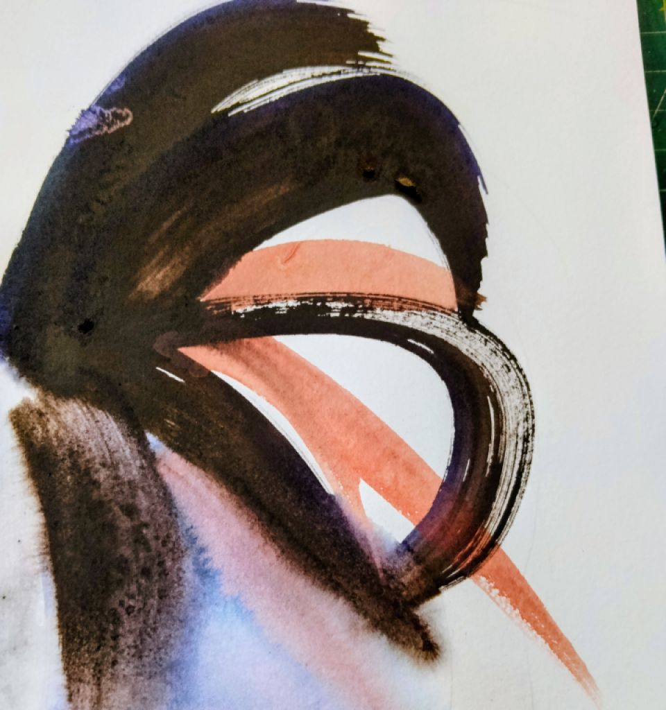 Rooster in watercolor