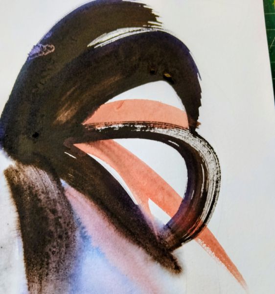 Rooster in watercolor