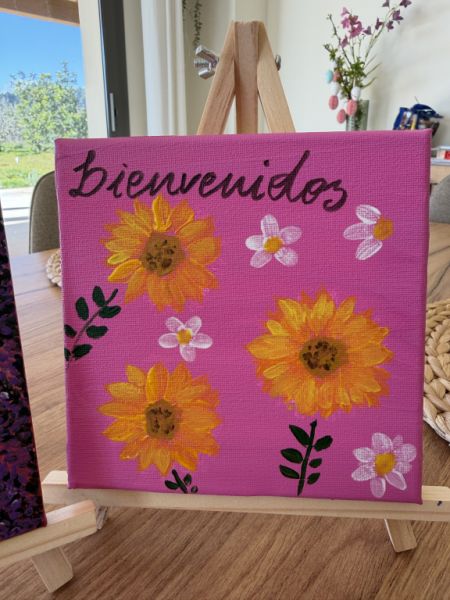 Handgemalte Willkommensbilder “Bienvenidos” – auf Bestellung
