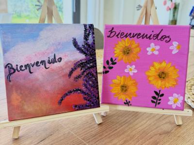 Handgemalte Willkommensbilder “Bienvenidos” – auf Bestellung