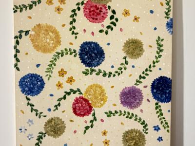 Handgemaltes Acrylbild Blumen – selbst gestaltet