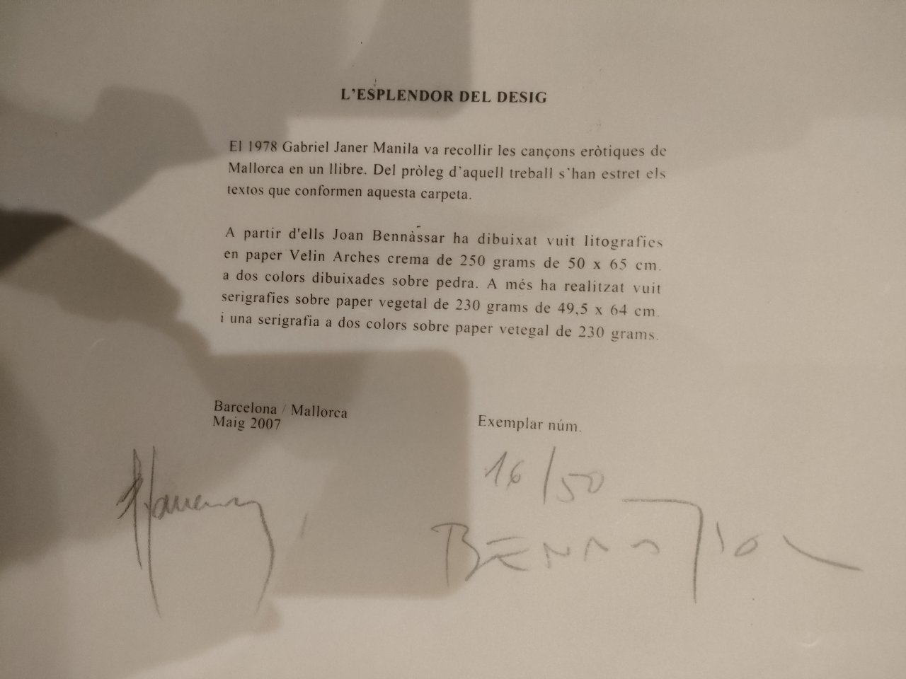 Handsigniert Kunstdruck-Mappe L'ESPLENDOR DEL DESIG Lithographien Aktzeichnungen von JOAN BENNÀSSAR