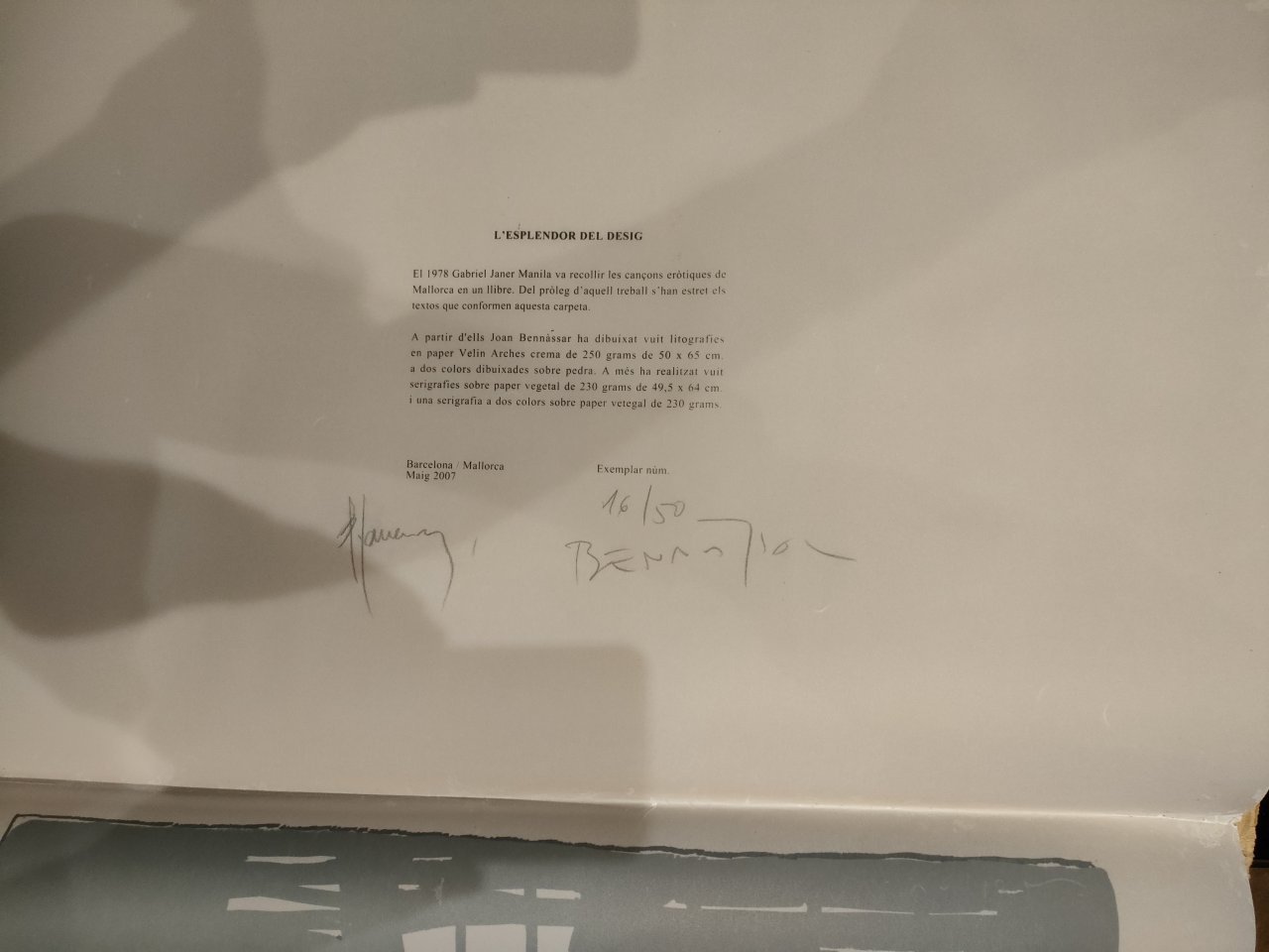 Handsigniert Kunstdruck-Mappe L'ESPLENDOR DEL DESIG Lithographien Aktzeichnungen von JOAN BENNÀSSAR