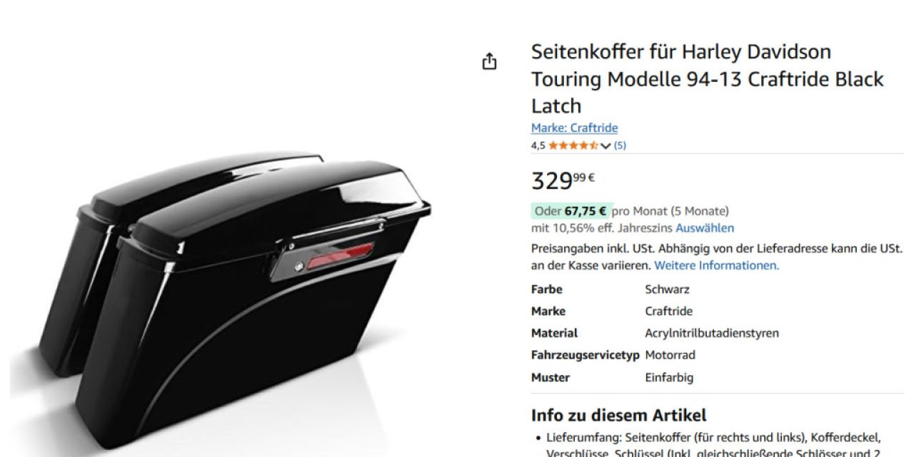 Harley Davidson Touring verschiedenes Zubehör Manacor/Mallorca