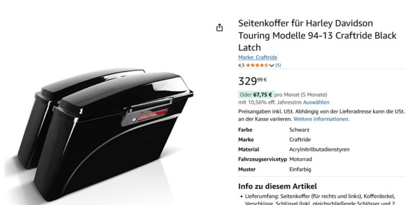 Harley Davidson Touring verschiedenes Zubehör Manacor/Mallorca