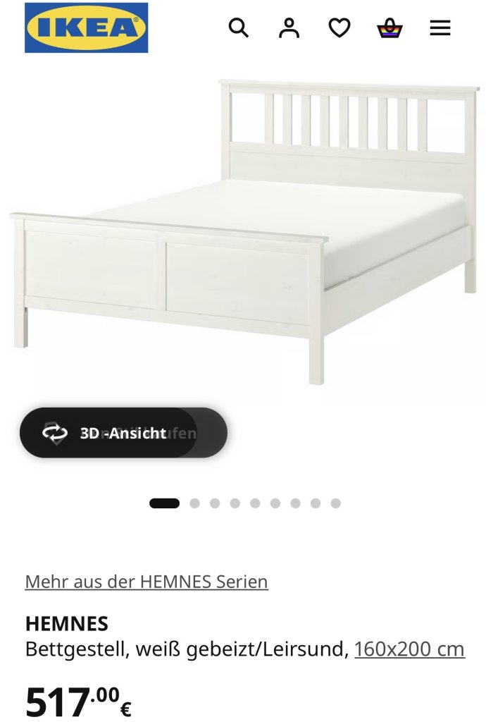 Hemnes Bett 160 x200 neuwertig