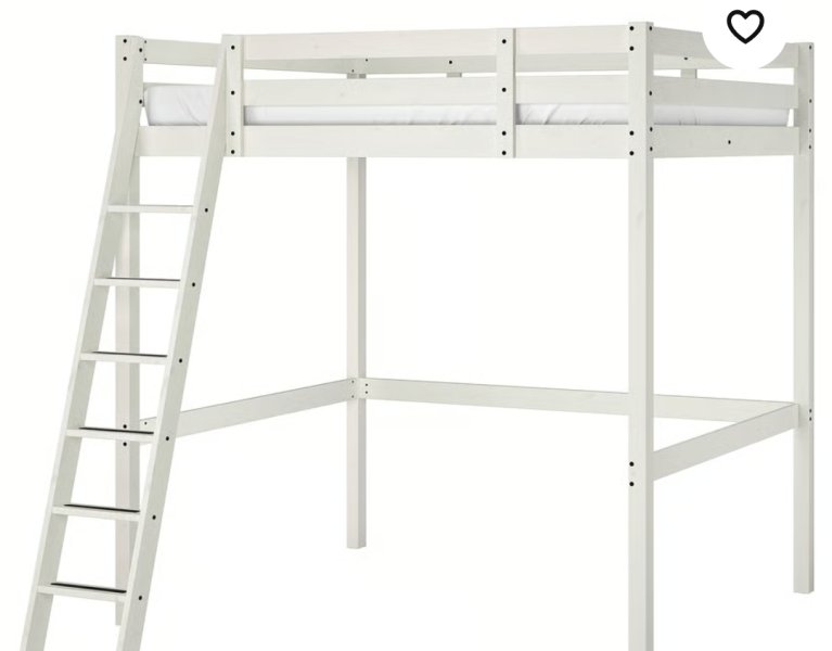 Hochbett Ikea ( Leiter links und rechts montierbar)