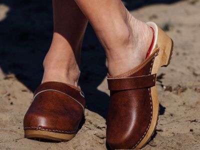 Holländische Holz- und lederclogs
