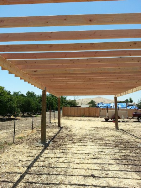 Wooden porches and pergolas