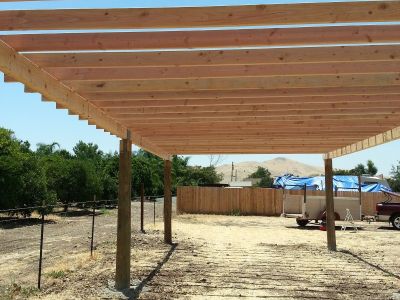 Wooden porches and pergolas