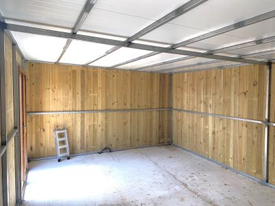 Wooden houses and garden sheds