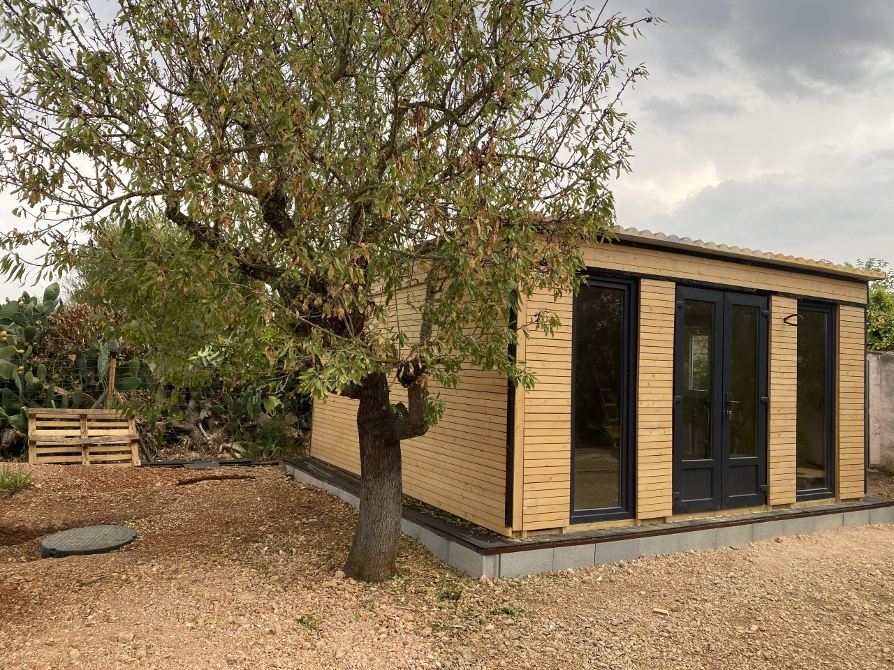 Wooden houses and garden sheds
