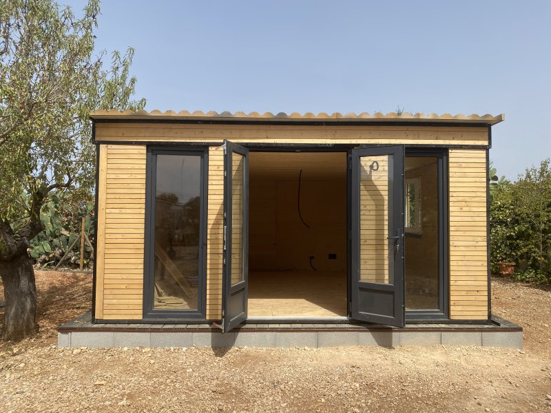 Wooden houses and garden sheds