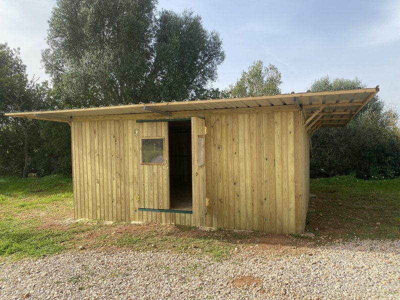Wooden houses and garden sheds