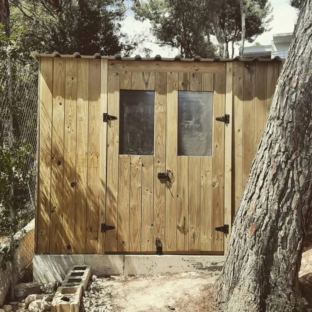 Wooden houses and garden sheds