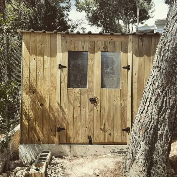 Wooden houses and garden sheds