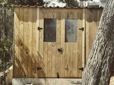 Wooden houses and garden sheds