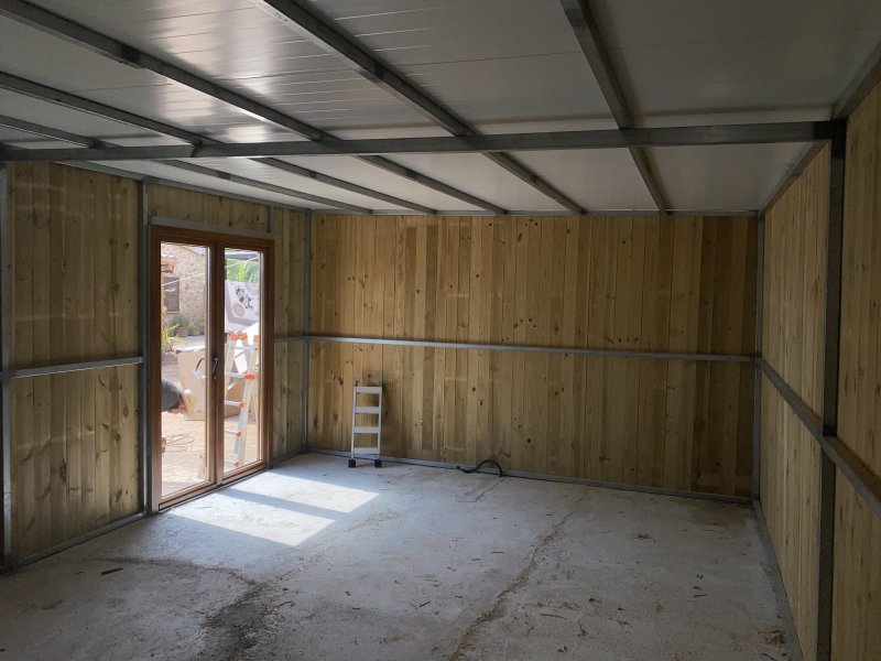 Wooden houses and garden sheds
