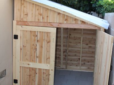 Wooden houses and garden sheds