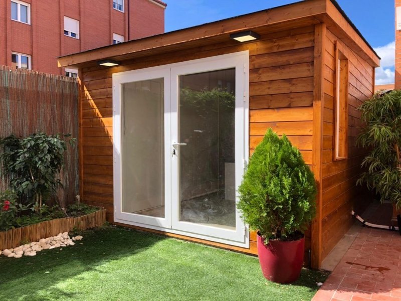Wooden houses and garden sheds