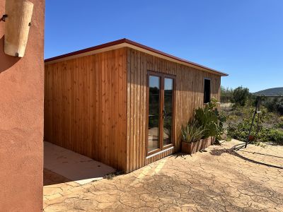 Wooden houses and garden sheds