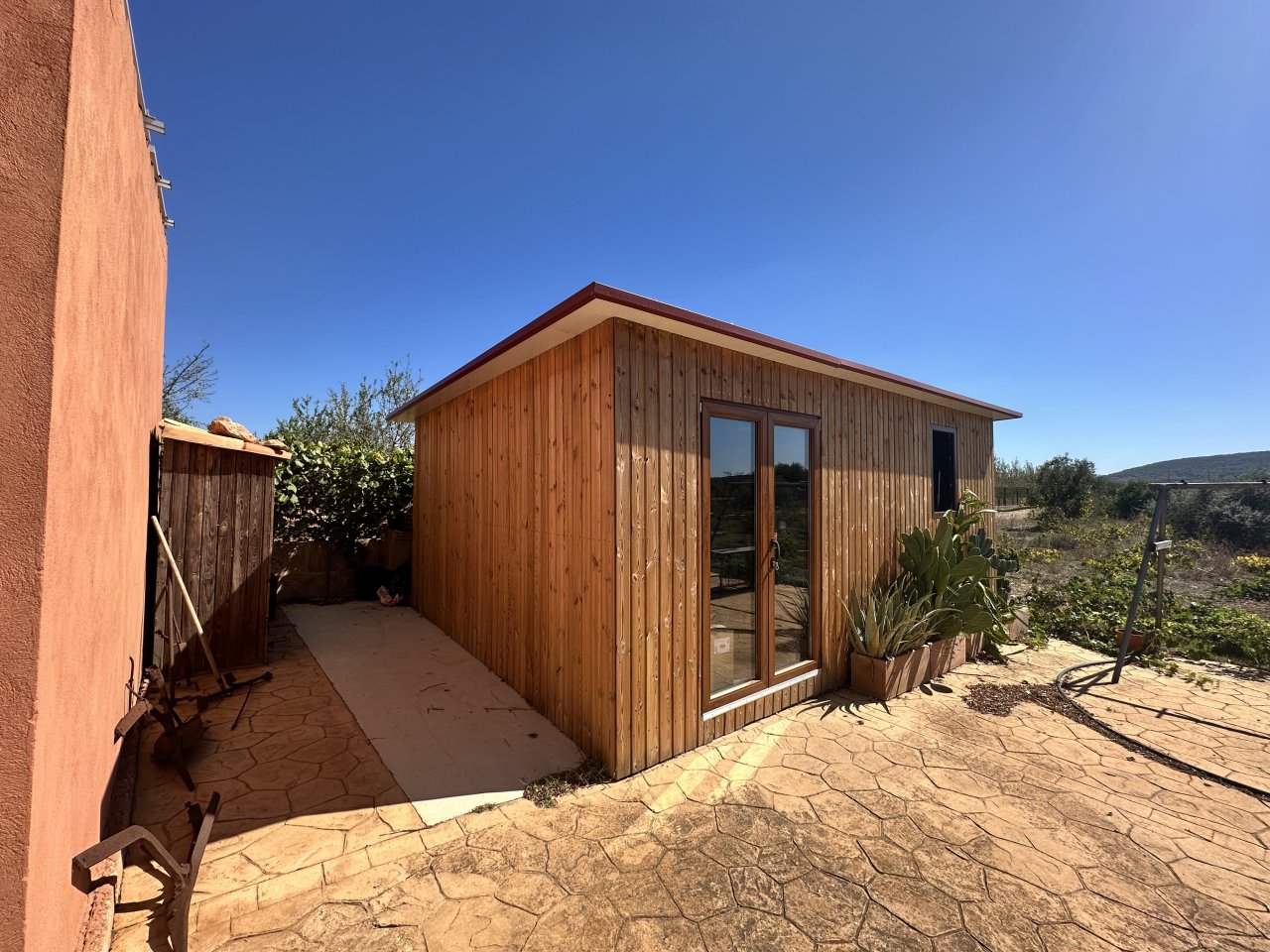 Wooden houses and garden sheds