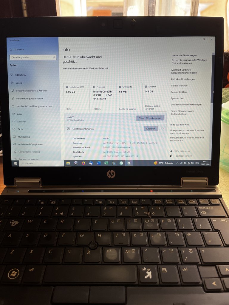 HP portátil EliteBook Intel i7 + regalo
