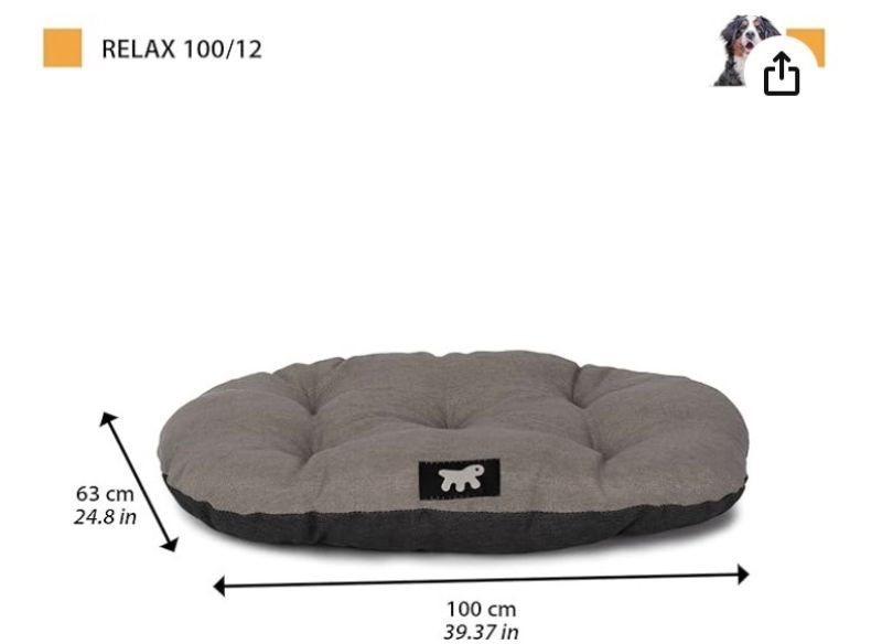 Hundebett, Hundematratze für große Hunde, neuwertig, waschbar, 100x63 cm, aus Italien