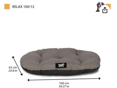 Hundebett, Hundematratze für große Hunde, neuwertig, waschbar, 100x63 cm, aus Italien