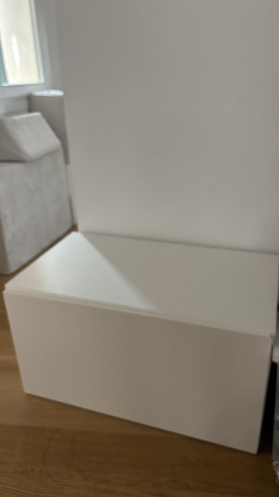 IKEA Aufbewahrungsbank in Weiß mit großem Auszug - SMÅSTAD