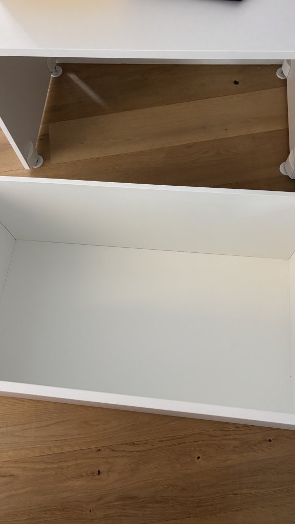 IKEA Aufbewahrungsbank in Weiß mit großem Auszug - SMÅSTAD
