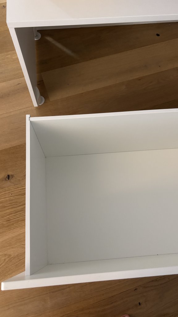 IKEA Aufbewahrungsbank in Weiß mit großem Auszug - SMÅSTAD