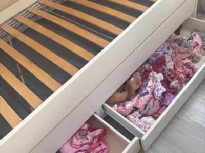 Cama Ikea SLÄKT blanca 90x200 (180x200)