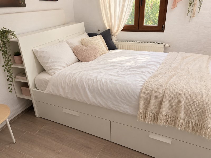 IKEA BRIMNES Bett 140x200 cm mit Stauraum sehr guter Zustand