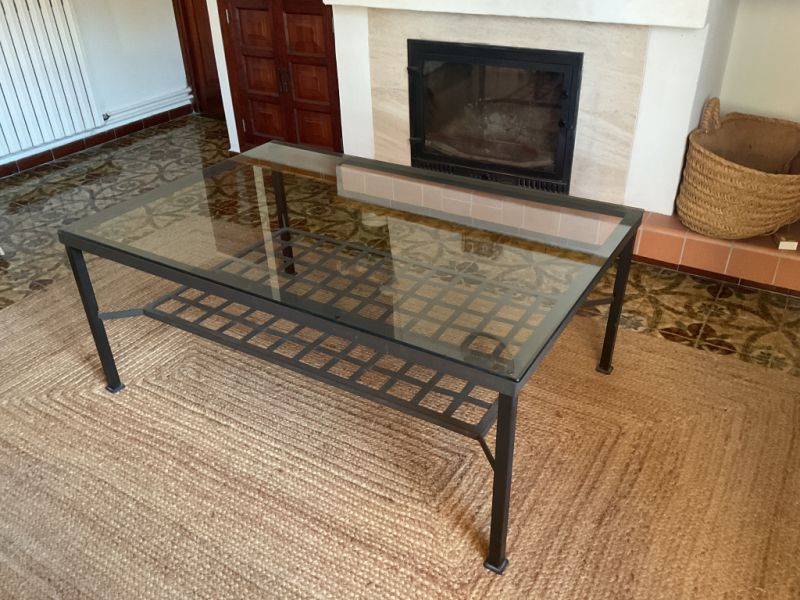Ikea steel framed coffee table