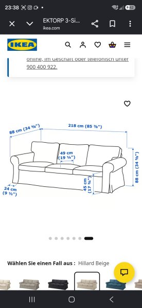 Ikea Ektorp 3er Sofa Couch (Im Februar gekauft )