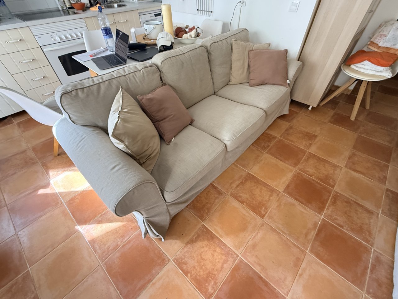 IKEA Ektorp 3er-Sofa, hellbeige