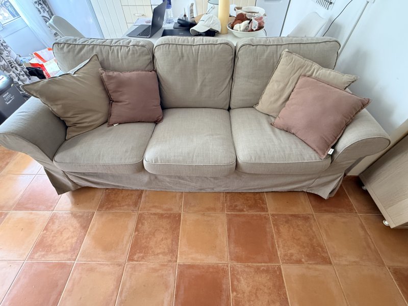 IKEA Ektorp 3er-Sofa, hellbeige