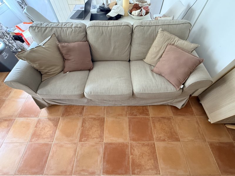 IKEA Ektorp 3er-Sofa, hellbeige
