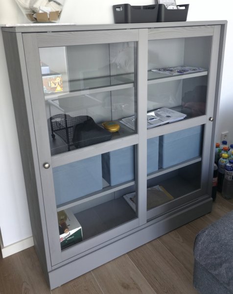 IKEA HAVSTA glass cabinet in grey display cabinet sideboard